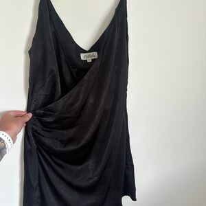 Stylish Silk Black Dress